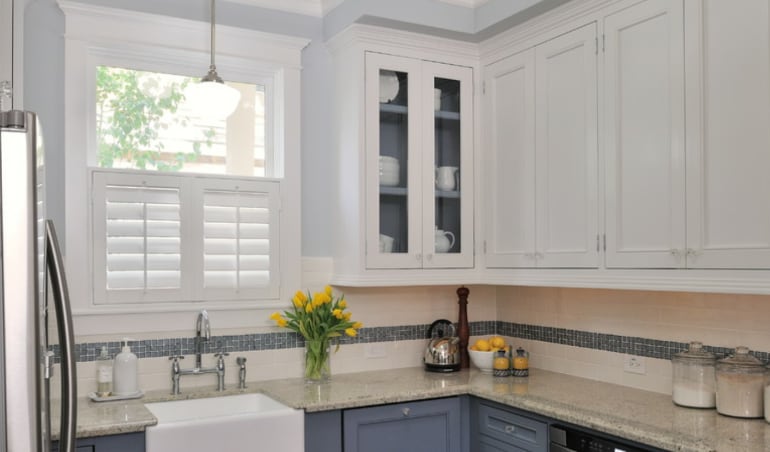 Polywood shutters in a Fort Myers kitchen.